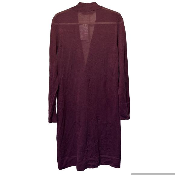 Soft Surroundings Plum Purple Burgundy Duster Cardigan Light Weight Size Medium - Picture 2 of 9